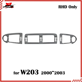 

DASH Chrome Air Vent Frame Rim Trim for C class W203 2000 2004 RHD