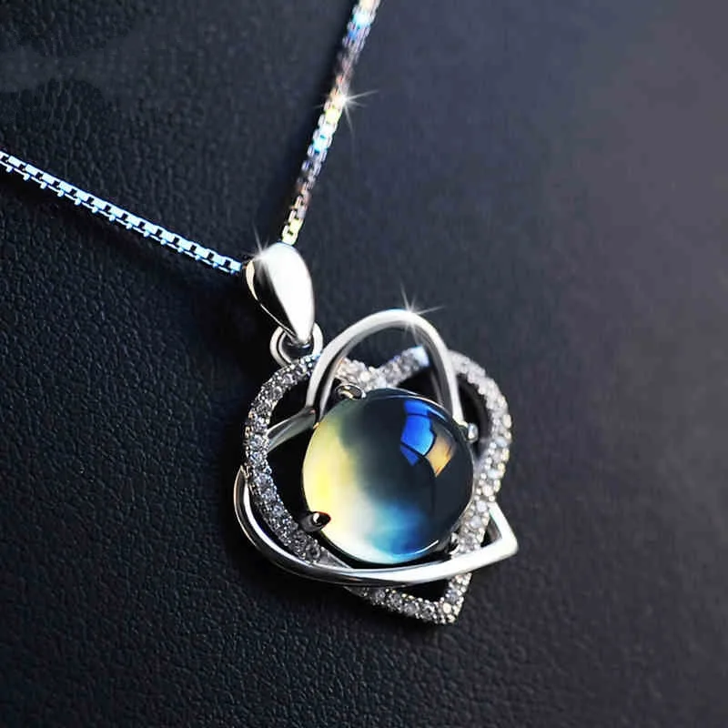 925 silver heart pendants necklaces jewelry (9)