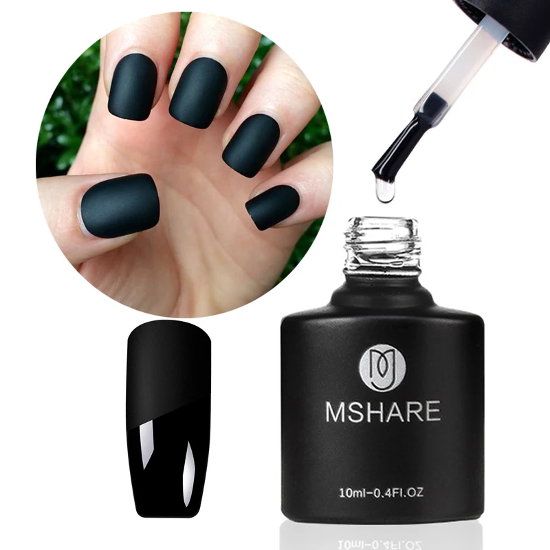 MSHARE Matt Top Coat Гель-лак матовый не липкий 10 мл UV Led Soak Off лак для ногтей скучно матовая поверхность постоянный гель лак