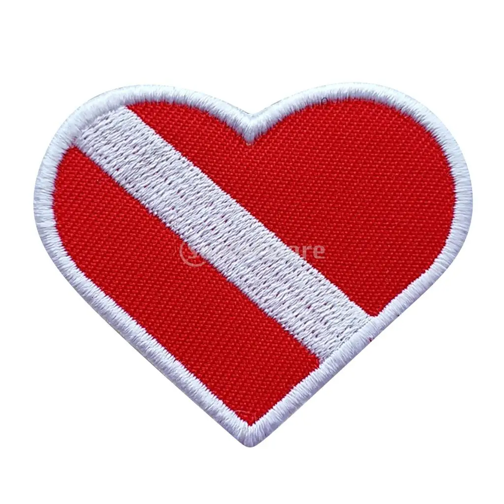 3Pcs Alpha Flag Diver Down Flag Patch Backpack Vest Bag Badge Scuba Diving Dive Sew On Iron-on Embroidered Patches Replacement