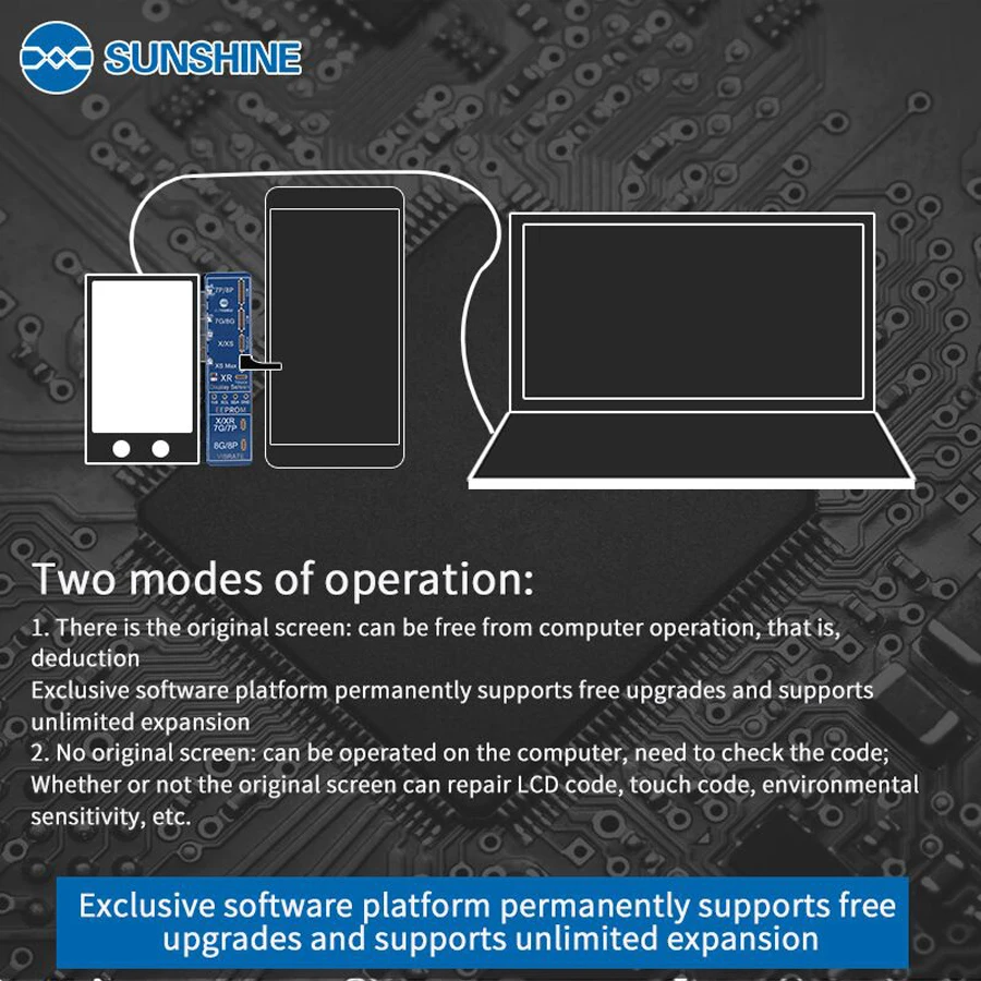SUNSHINE T-003 светильник Сенсор программист Авто Яркость восстановить коробка ЖК-дисплей Экран EEPROM IC Инструменты для iPhone 7/7 P/8/8 P/X/XR/XS MAX