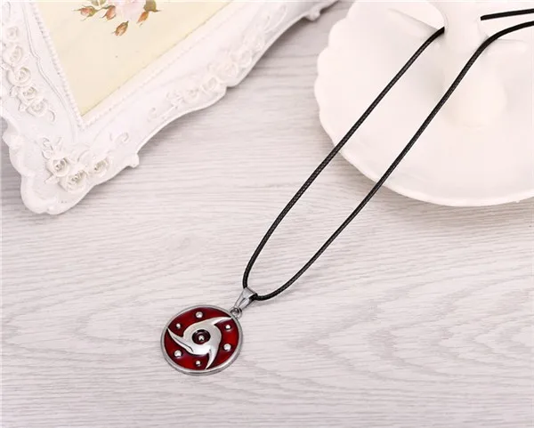 Наруто красный Uchiha Itachi Mangekyou Sharingan кулон ожерелье приятный подарок аксессуары для
