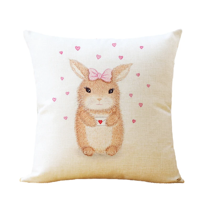 لطيف الأرنب غطاء الوسادة الحيوان القطن الكتان غطاء الوسادة s المخدة المنزل مكتب أريكة سيارة الزخرفية رمي الوسائد غطاء لطيف الأرنب غطاء الوسادة الحيوان القطن الكتان غطاء الوسادة s المخدة المنزل مكتب أريكة سيارة الزخرفية رمي الوسائد غطاء