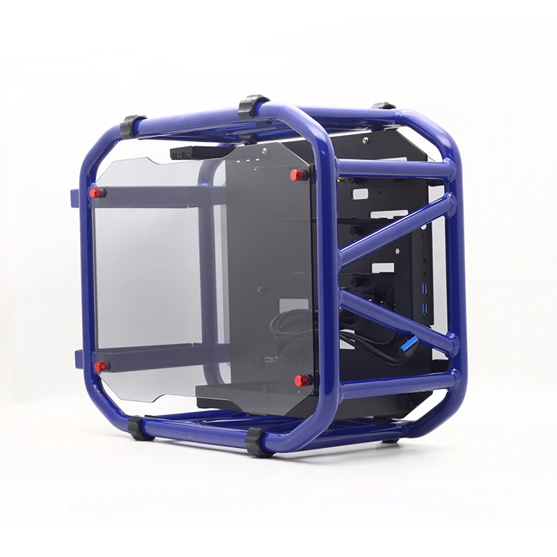 

All aluminum computer case Skeleton open tempered Glass Water cooled gaming desktop chassis