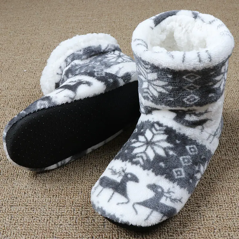 Зимние домашние тапочки; женская домашняя обувь; меховые шлепанцы; теплые рождественские носки; домашняя обувь; Pantoffels Dames