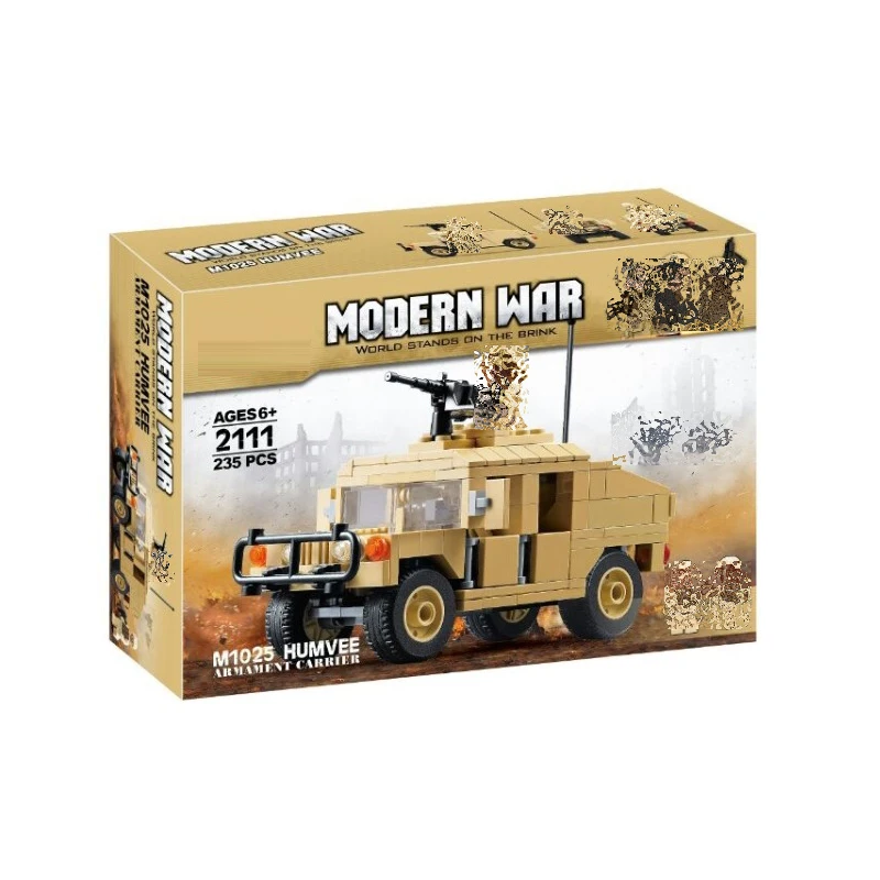 Decool 2111 War M1025 машина для переоборудования brink humvee 235 шт. строительные блоки