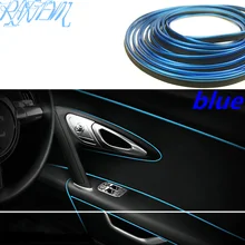 X AUTOHAUX 5m Carbon Fiber Pattern DIY Car Interior Gap Door Edge Moulding Trim Strip