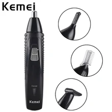 Kemei электробритва для удаления волос в носу триммер 3 в 1 перезаряжаемые женщины для ухода за лицом для бритья машина для носа и уха DIY Мужская носовой фреза