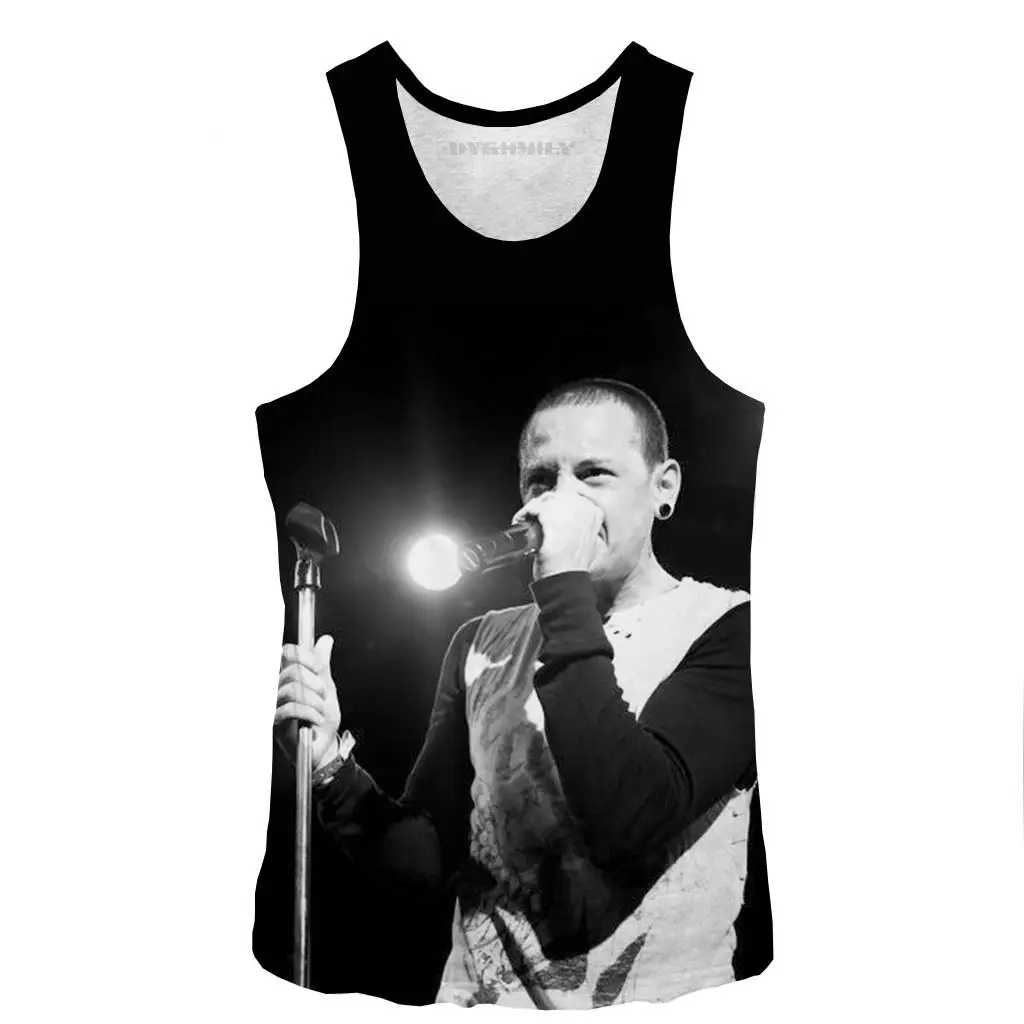 Dykhmily Linkin Park майка памяти Честер Беннингтон 3D с принтом мужские жилет Linkin Park музыка cool Tank Top - Цвет: 4