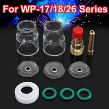 11 шт. TIG сварочный фонарь короткие газа объектив чашка из пирексного стекла аксессуары набор инструментов для WP-17/18/26 фонарь es газа объектив 3/3" сварочные работы