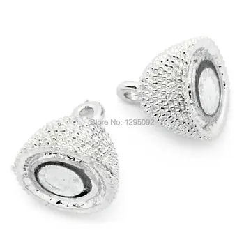 

75 Sets Wholesale Magnetic Clasp Silver Tone Oval Fit Bracelets / Necklaces Jewelry Making Charms Findings 16x8mm