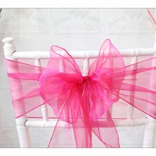 60 Цвет-1/3 18x275 см 100 шт органзы стул, с поясом, с бантом, чехол для стула, платье с лентой на поясе, свадеб и вечерние банкетные рождественские украшения