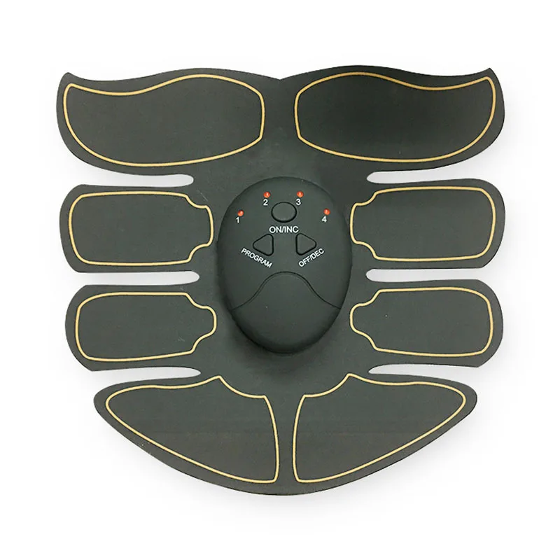 Dropship 6pcs Yellow EMS Abdominal Muscle Trainer Smart ABS Stimulator Sculpting Massager Pad Fitness Gym Body Slimming Massager