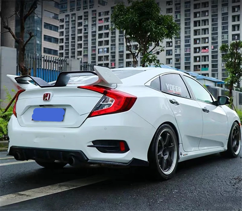 Использовать для Honda Civic спойлер civic 17 18 19 лет заднее крыло Чайка стиль спортивный спойлер, аксессуары применение герметика