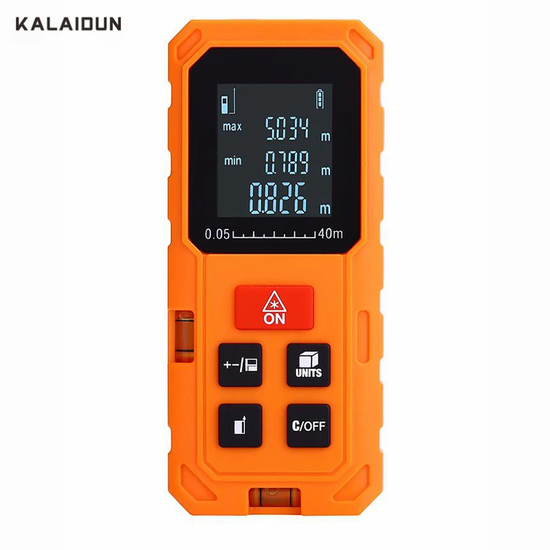 

KALAIDUN Laser Distance Meter 40M 60M 80M 100M Backlight/Pythagorean/ Measure Distance/Area/Volume Laser Rangefinder test tools