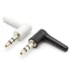Tapón para auricular jack estéreo de 3,5mm, conector adaptador de enchufe de conectores de Audio, 3, 4 pole, 3,5, niquelado, 90 grados, negro y blanco, 10 Uds. ► Foto 2/6
