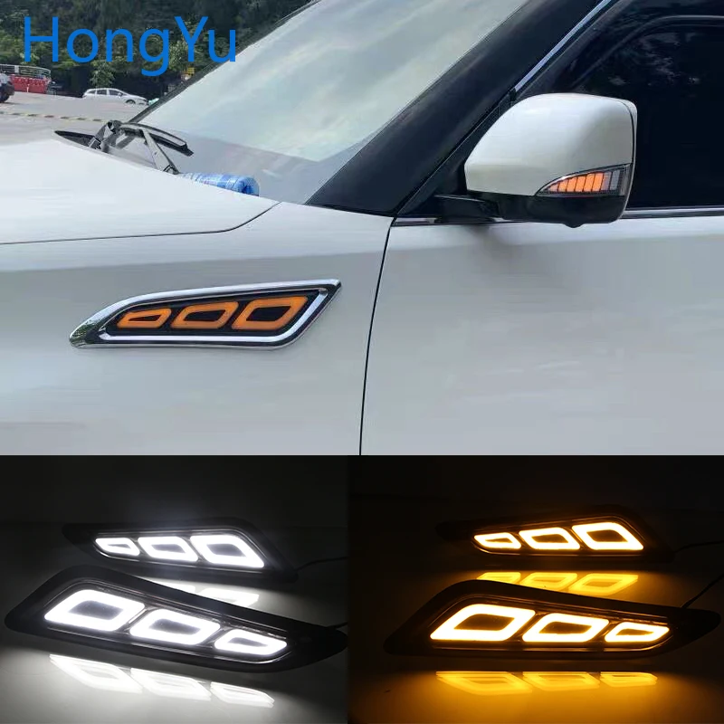 LED Daytime Running Light 12V DRL Turning Signal Lamp Car Fender For Nissan Patrol 2014 2015 2016 2017 2018 2019 | Автомобили и