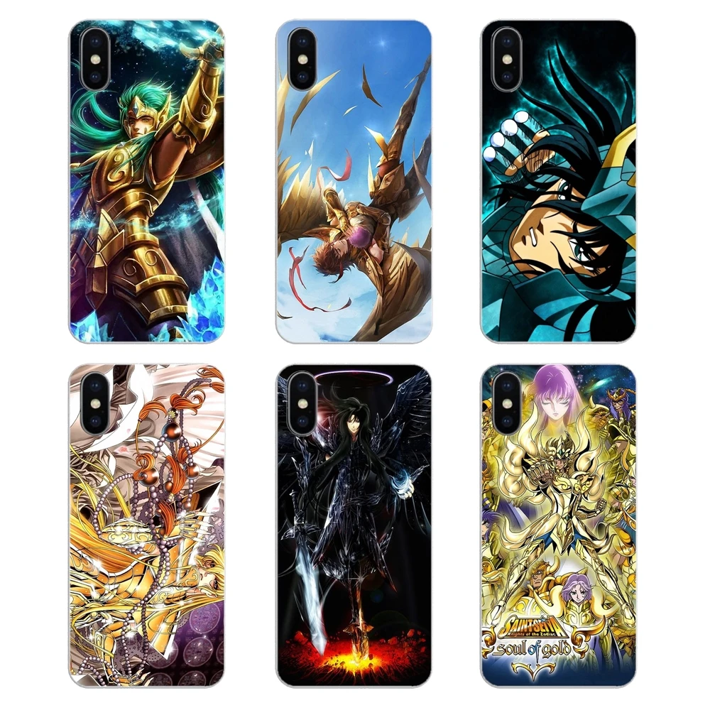 Mobile Phone Cover For Xiaomi Mi A1 A2 5X 6X 8 lite SE Pro Max Mix 2 2S 3 Mi5 Mi5S Athena Hyoga Aries Mu Scorpio Saint Seiya Art |