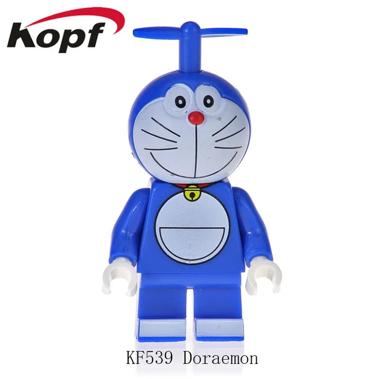 Одиночная строительных блоков персонаж мультфильма Doraemon Микки Дейзи Дак экшн-кирпичи фигурки для Детские модельные игрушки KF6041 - Цвет: KF539 Without Box