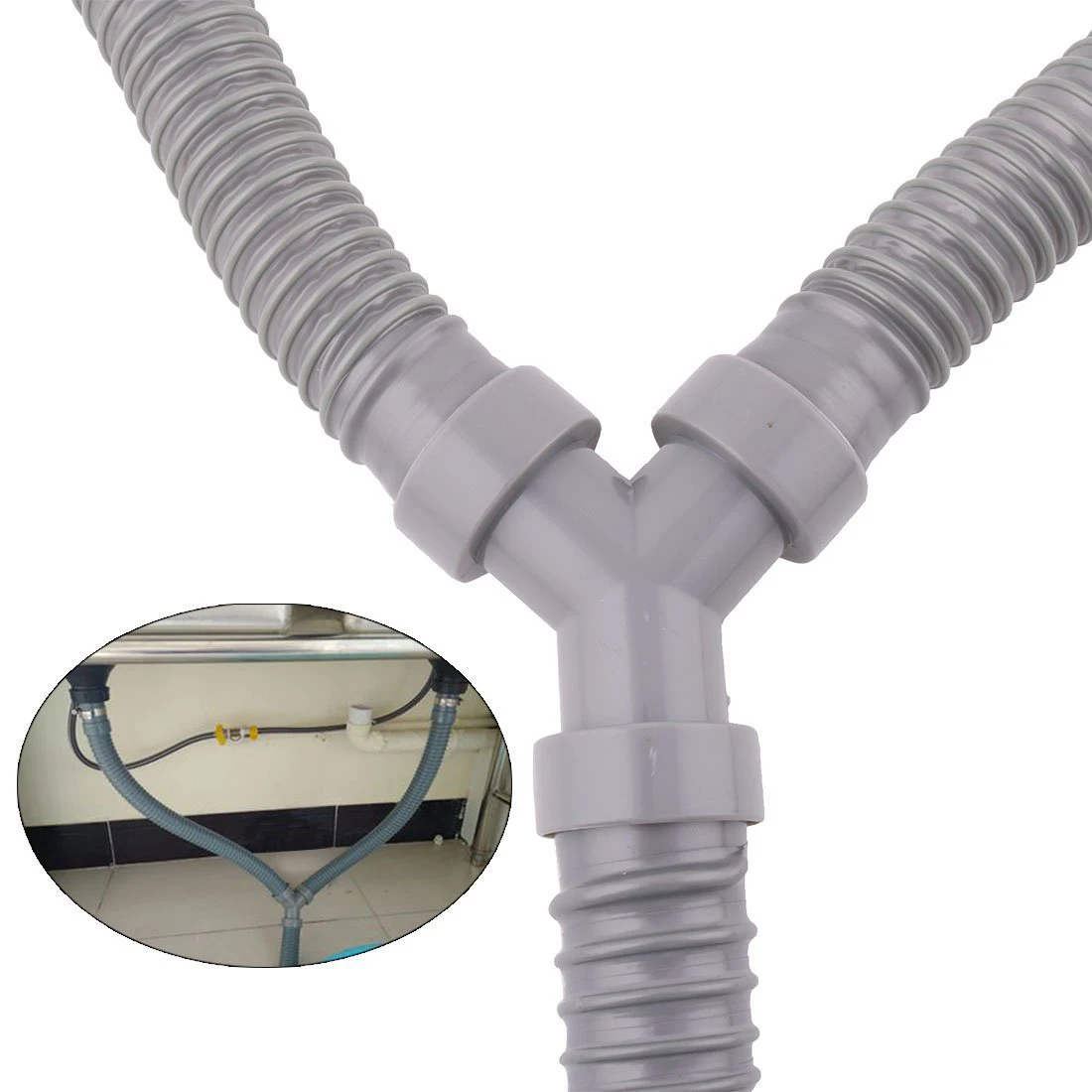 3.3Ft غسالة PVC Y على شكل استنزاف خرطوم تصريف غسالة مفاصل توصيل الانابيب