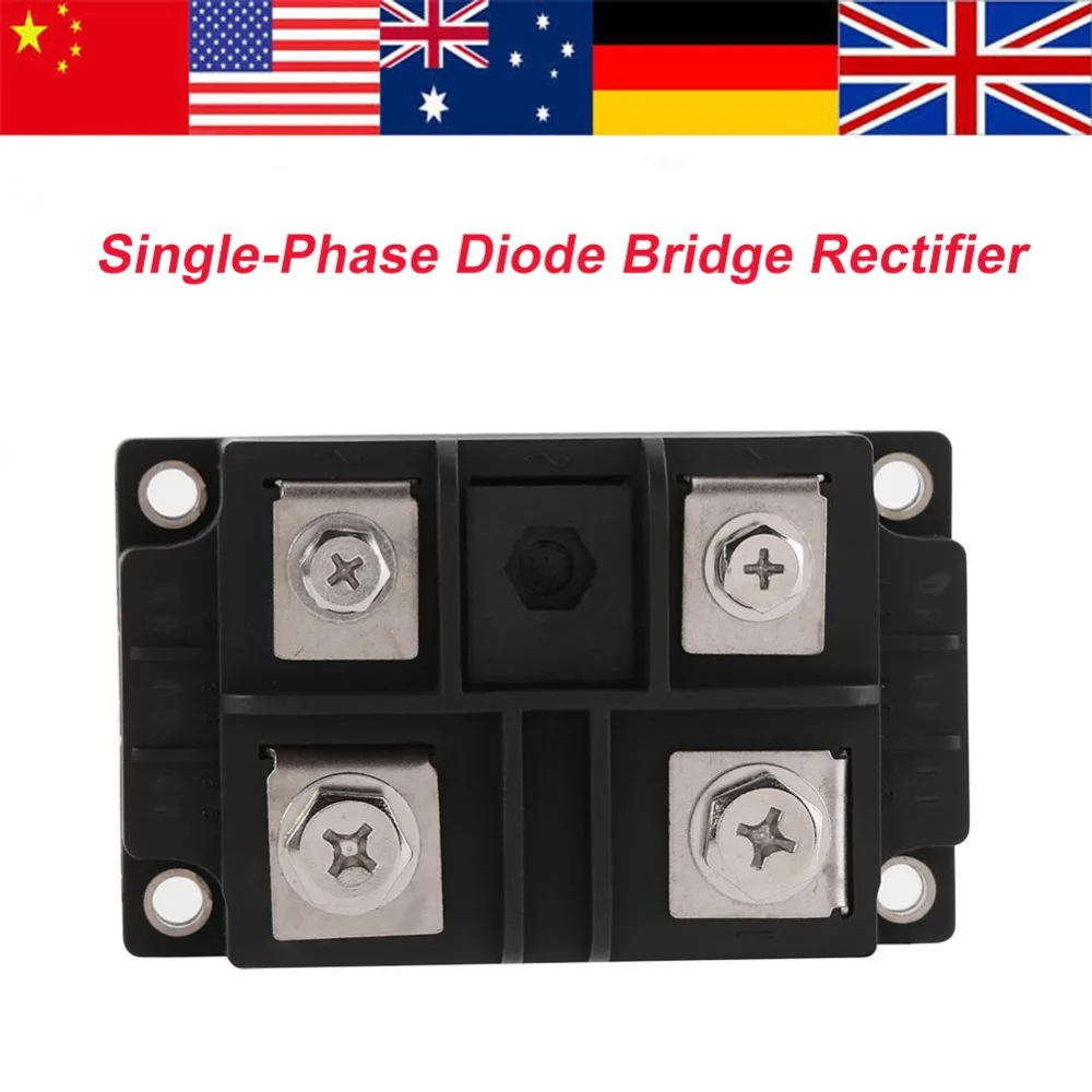

1pc Single-Phase Diode Bridge Rectifier 400A 1600V High Power 4 Terminals Pont redresseur Jednofazowy prostownik New Arrival