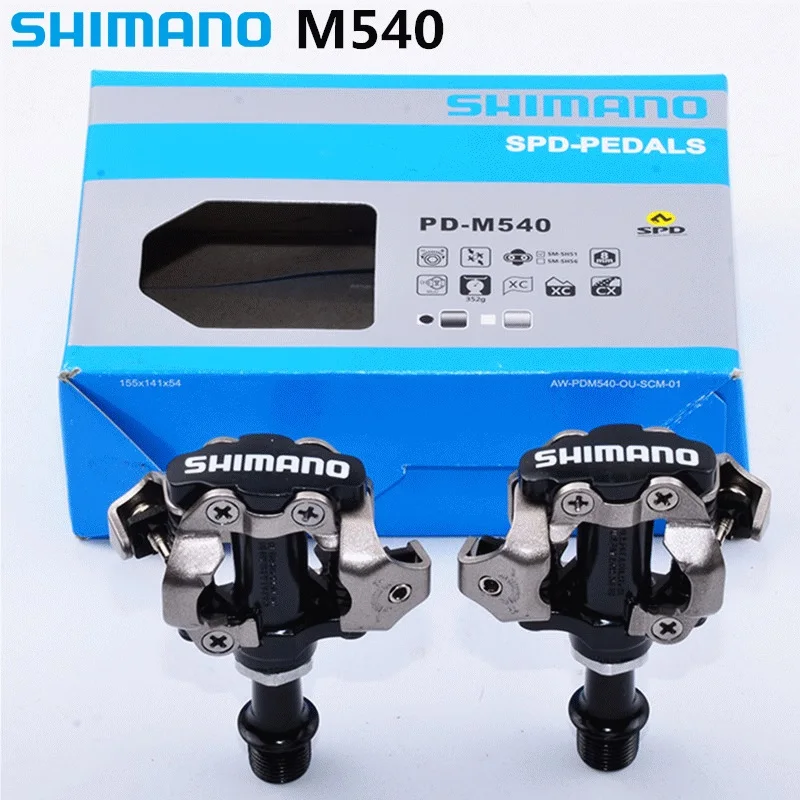 

Shimano PD-M540 Self-Locking Clipless SPD Bike Pedal M540 MTB Mountain Bicycle Padals With Original PD22 Cleats