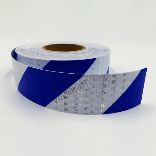 Roadstar 자동차 트럭 자전거 안전 반사 스티커, 반사 소재 필름 경고 테이프, 자동차 스타일링 장식, 5cm x 25m 4