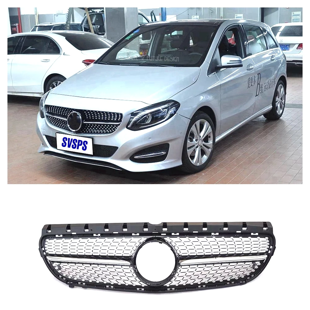 

High quality tuning Auto parts Front Middle Grille Grill Diamonds style For Mercedes B-Class Benz Vehicle B180 B200 B260 2015-18