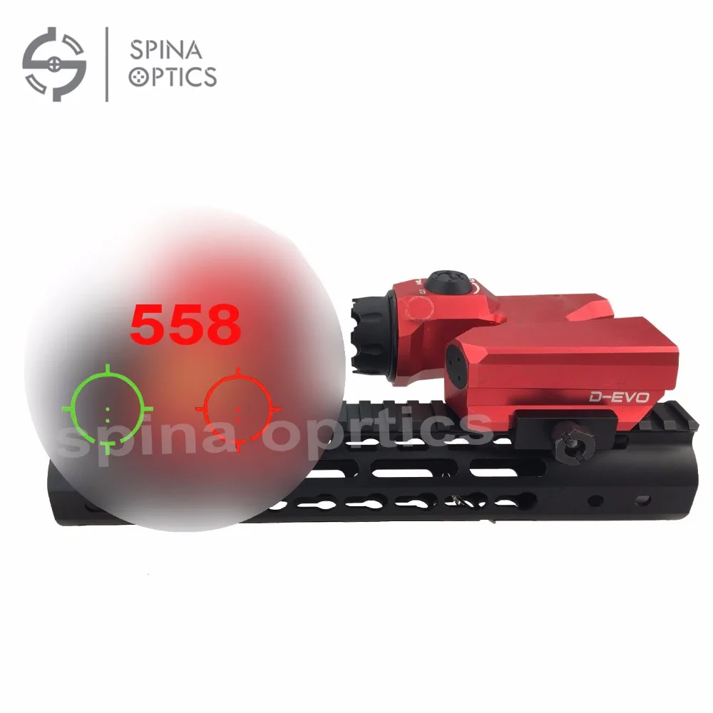 

SPINA OPTICS Dual-Enhanced View Optic D-EVO Reticle Rifle Scope Magnifier with 558 Red Dot Sight Reflex Sight