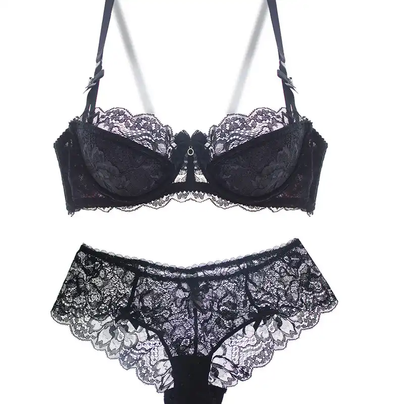 Sexy Mousse reggiseno e mutandine set di Disegno di Lusso Del Fiore Del  Merletto Dell'arco della Biancheria Intima delle donne con Trasparente  Mutande Schiuma Brassier Posteriore|bra and panty set|bra and pantyluxury  woman