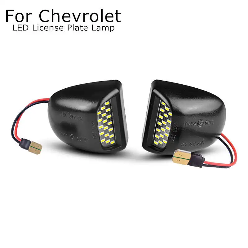 

2 pcs LED Car License Plate Light Lamp Assembly Replacement Error Free Exterior Accessories For Cruze Chevrolet Silverado