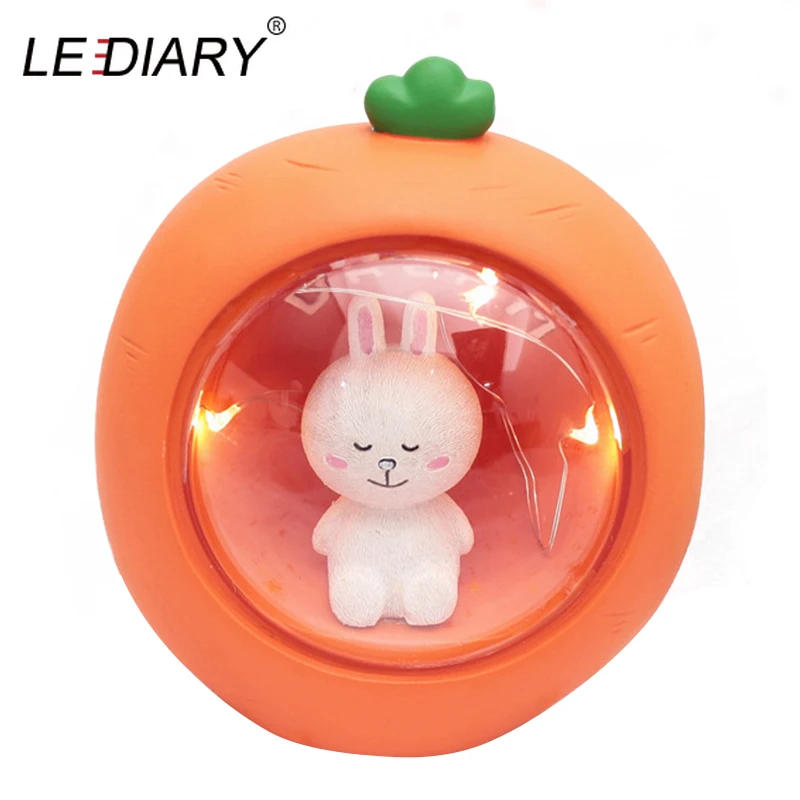 LEDIARY ins хит Светодиодные ночные светильники из смолы милые животные хомяк
