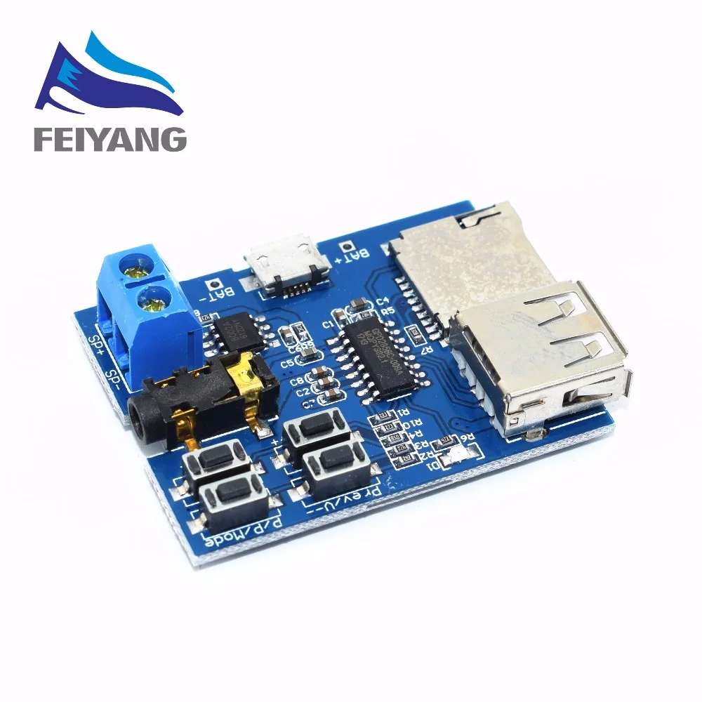 

1pcs SAMIORE ROBOT TF card U disk MP3 Format decoder board module amplifier decoding audio Player