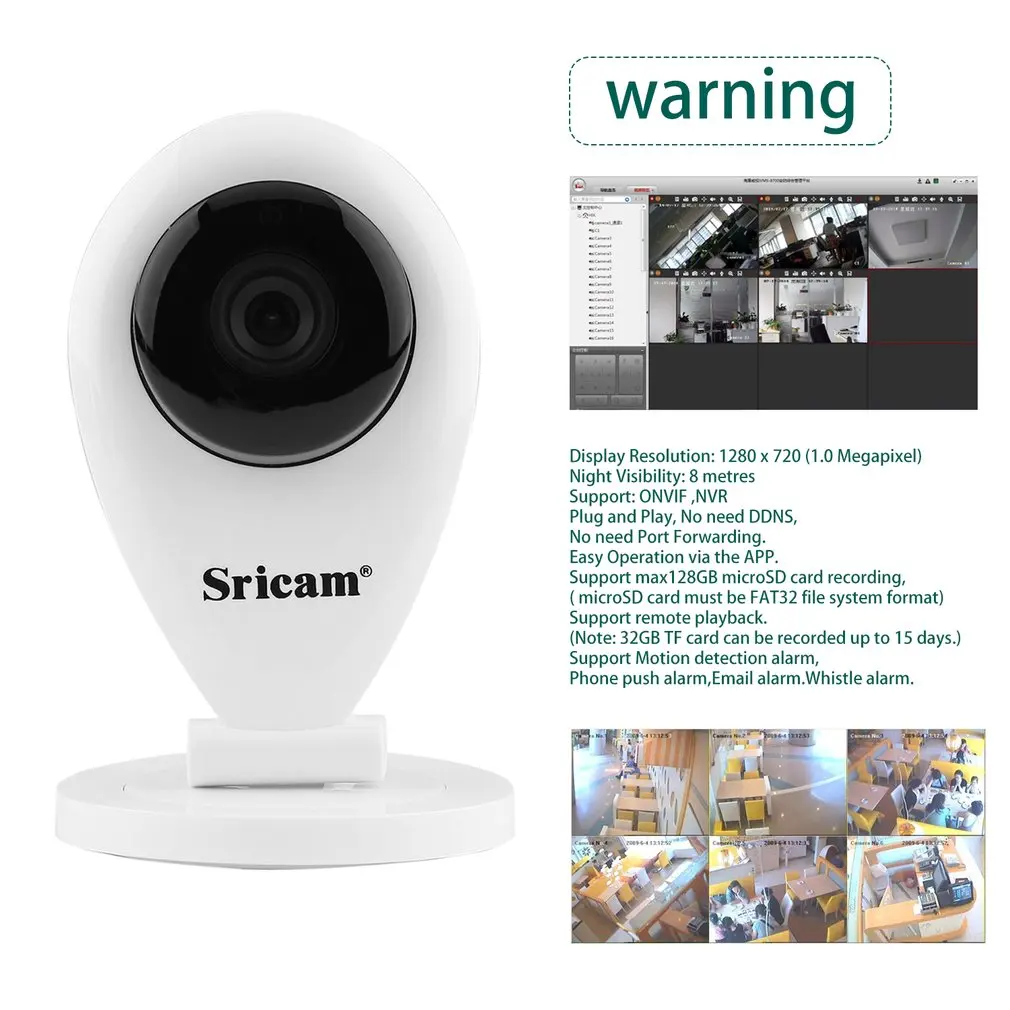 

Mini WIFI Camera 720 P IP Camera Baby Monitor Camcorder USB Supply Two-way Audio CCTV IP Camera IR Cut Night Vision