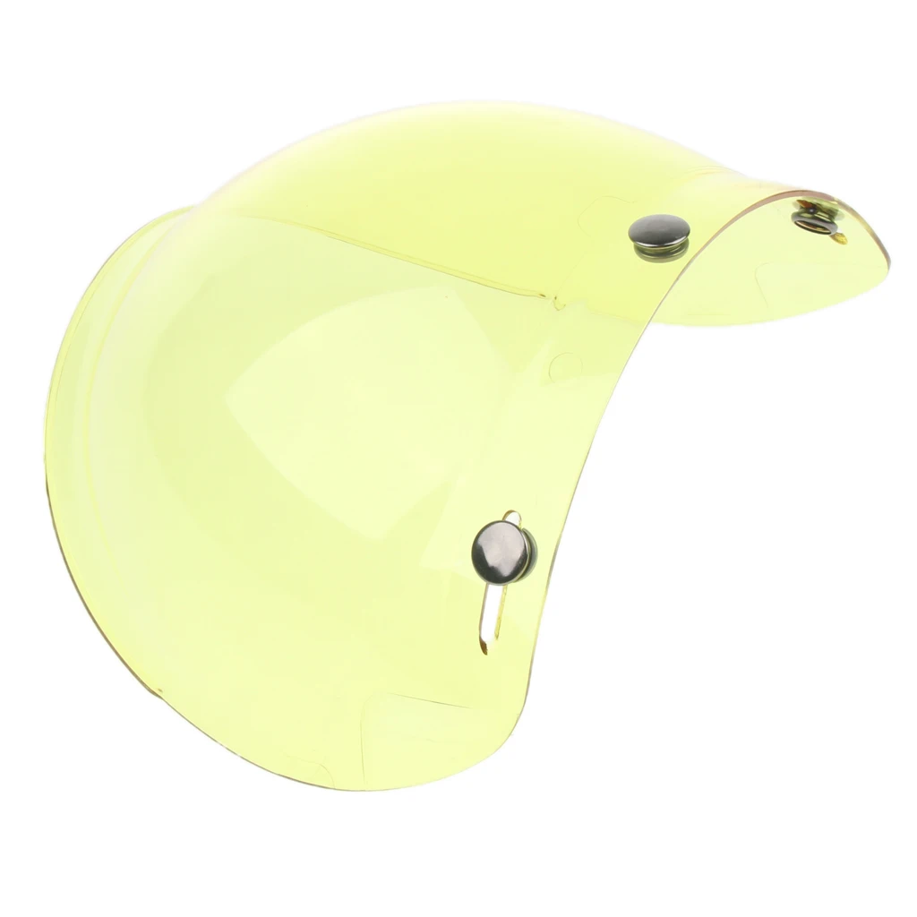Universal Bubble 3-Snap Motorcycle Helmet Visor Flip Up Face Shield Lens Plain Adjust Height Flip Up Design