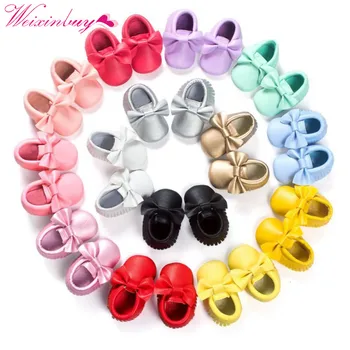 

18 Colors Brand Spring Baby Shoes PU Leather Newborn Boys Girls Shoes First Walkers Baby Moccasins 0-18 Months