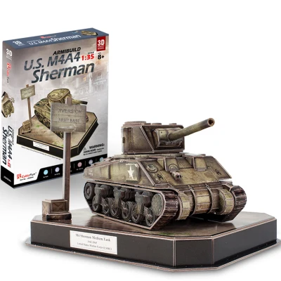 DIY 3d трудно Военный танк ветер головоломки модель Бумага обучения и образовательные Популярная игрушка для мальчика и ребенка и взрослых best подарок - Цвет: 3