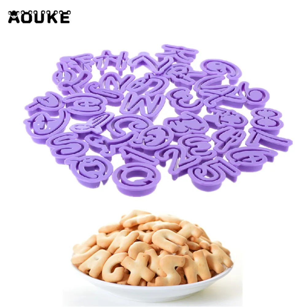 

26 pcs/set Letter/Alphabet Shape Biscuit Molds Cookie Plastic Mold Embosser Chocolate Mould DIY Fondant Cake Decoration Tools