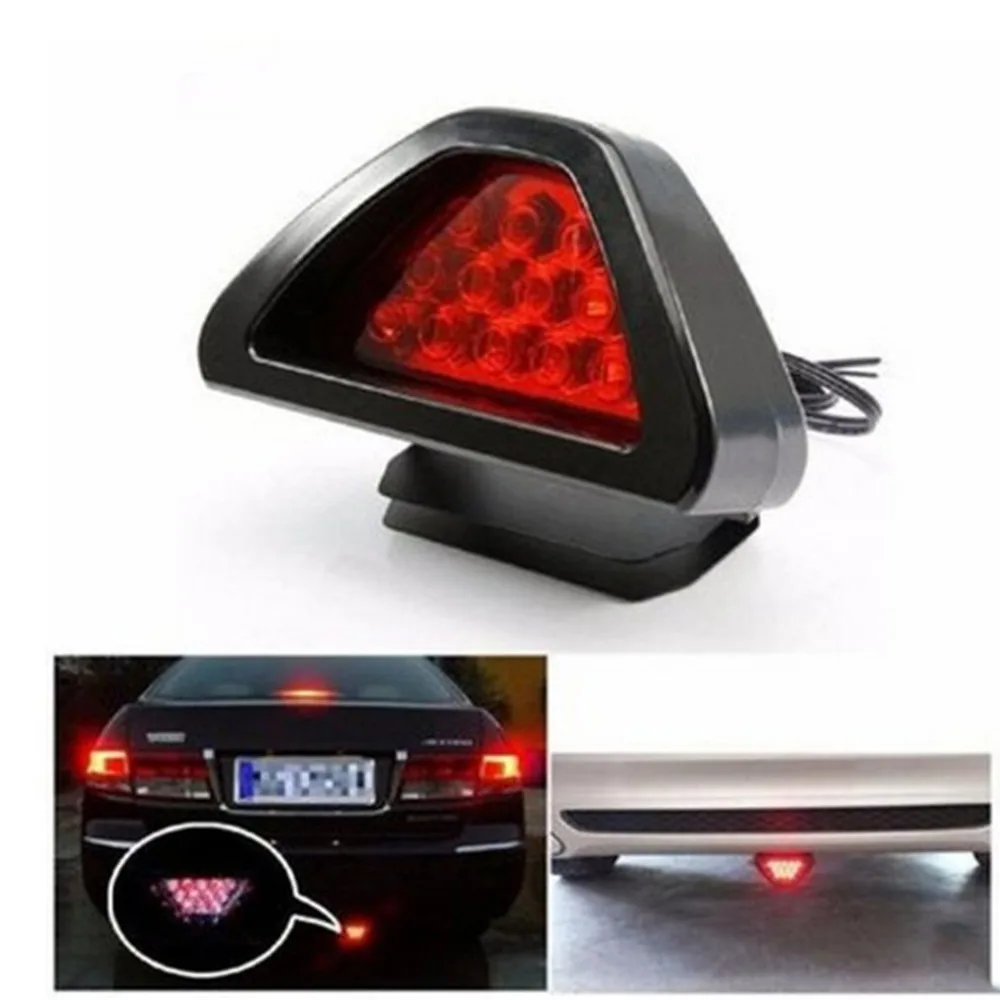 Universal Motorcycle Triangle Shape LED Tail Light Brake Indicator Lamp Motorbike Rear Lamp