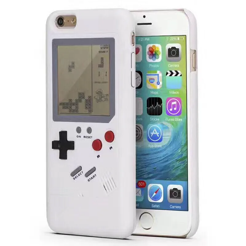 

Tetris Ninetendo Phone Cases for iPhone X 6plus 6s 7 7plus 8 8plus Play Blokus Game Console Cover Protective Gift Fitted Case