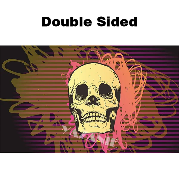 Double Sided Yazanie Любой размер с прикольным череп-арт флаги и растяжки страшный череп Ужасный Череп в стиле «панк-не череп мертвеца головка Двусторонняя флаги на заказ - Цвет: Double Sided