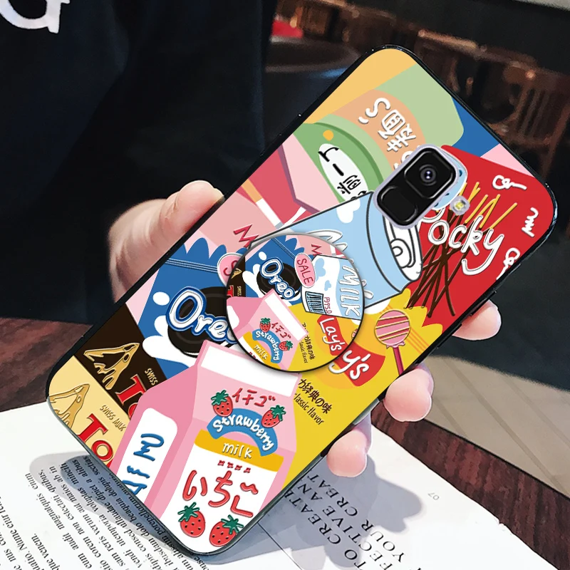 Новый чехол с граффити для Samsung A8 A9 Star Многофункциональный силиконовый