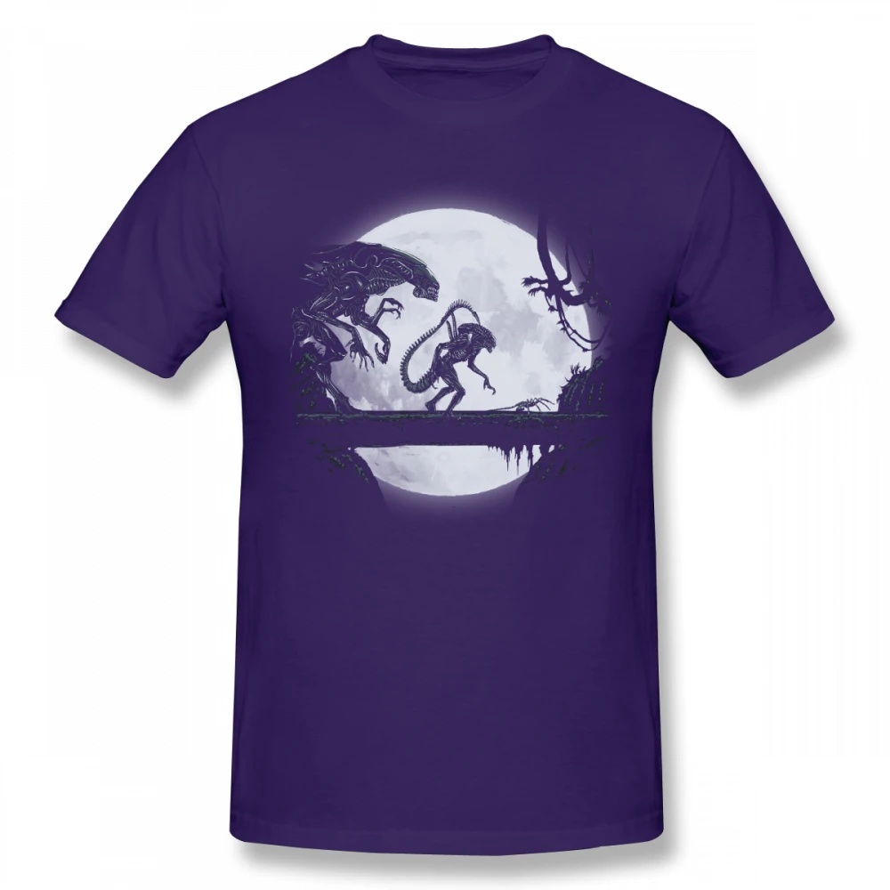 Новинка, Alien Covenant Xenomorph, Футболка мужская, хлопок, уникальный дизайн, футболка - Цвет: Фиолетовый