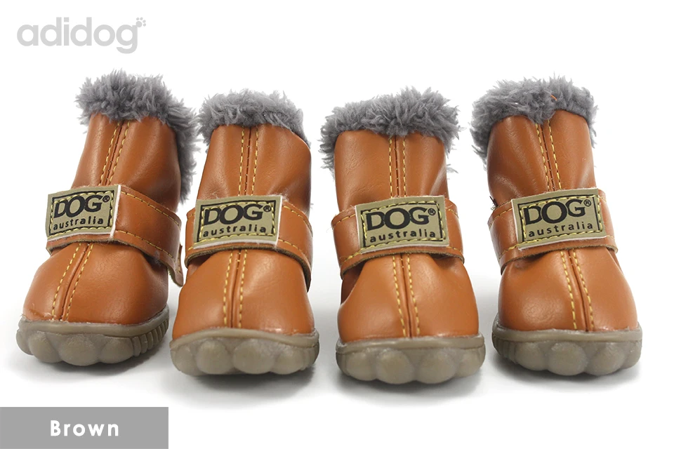 Pet Dog Shoes Winter Super Warm 4pcs set Dogs Boots Cotton Anti Slip XS 2XL Shoes for Small Pet Product ChiHuaHua Waterproof 405