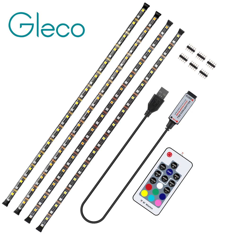 #Best New USB LED strip 5050 RGBW RGBWW with Controller Flexible Strip BackLight for TV Background Bias Lighting 50CM 1M 2M 3M 4M 5M
