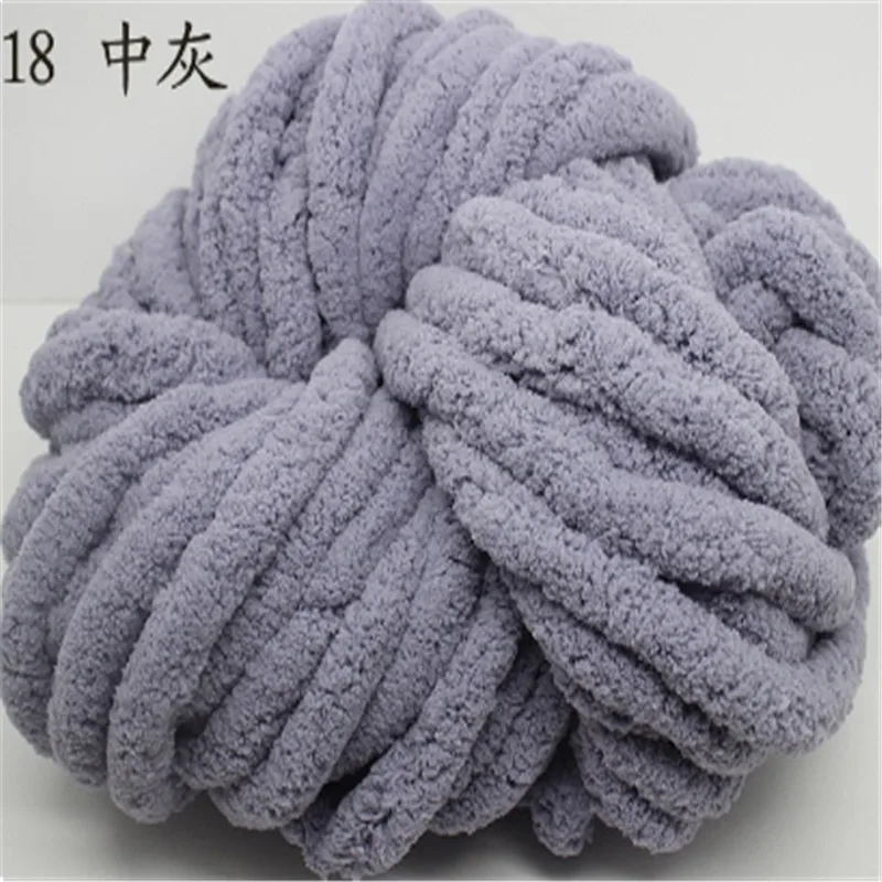 6 шариков/лот 1500 г Супер массивная шенилловая пряжа, Толстая шерстяная пряжа для ручного вязания, одеяло, зимнее теплое вязание спицами - Цвет: 18