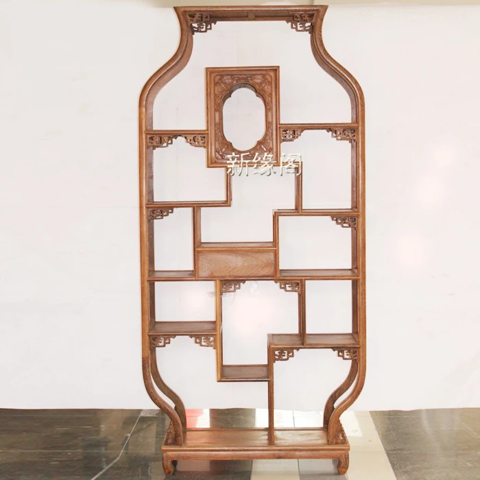 The new edge mahogany furniture wenge Court Shelf Aquarius Chinese antique wood antique curio shelf