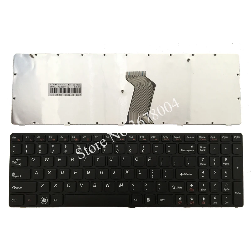 Новая клавиатура US для Lenovo G580 Z580 Z580A G585 Z585 черная рамка ноутбука 25206659 MP 10A33US 686CW|laptop