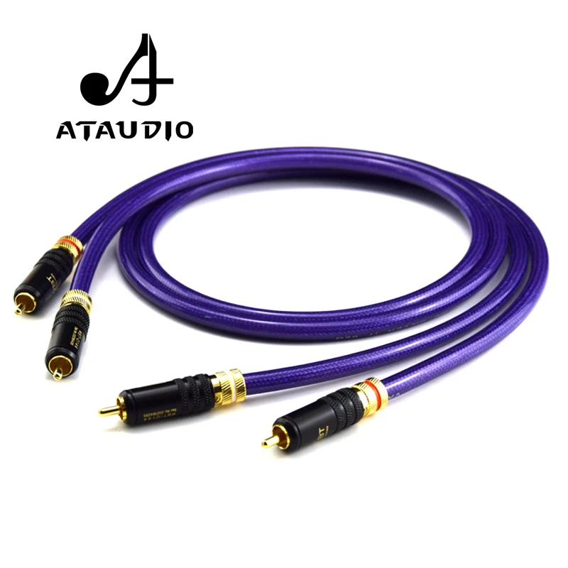 ATAUDIO VDH Hifi посеребренный 2RCA кабель профессиональный DVD усилитель Интерконнектор