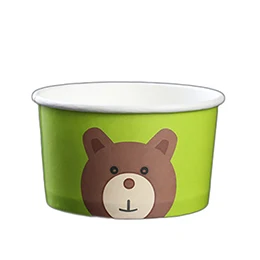 100 шт одноразовая бумажная миска для мороженого в виде животных, бумажный стаканчик для салата, закусок или крышка для йогурта, миска для торта, вечерние принадлежности, 8 унций/280 мл - Цвет: Bruins Bowl